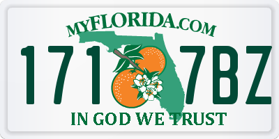 FL license plate 1717BZ