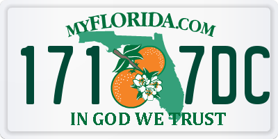 FL license plate 1717DC