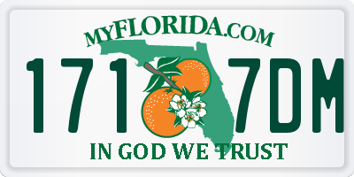 FL license plate 1717DM