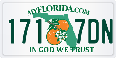 FL license plate 1717DN
