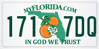 FL license plate 1717DQ