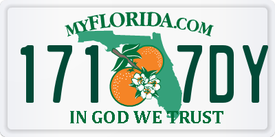 FL license plate 1717DY