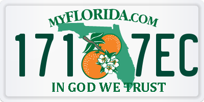 FL license plate 1717EC