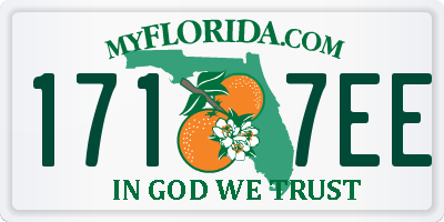 FL license plate 1717EE
