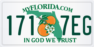 FL license plate 1717EG