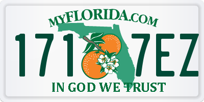 FL license plate 1717EZ