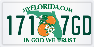 FL license plate 1717GD