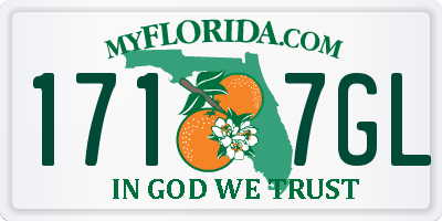 FL license plate 1717GL