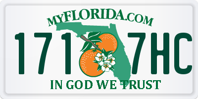 FL license plate 1717HC