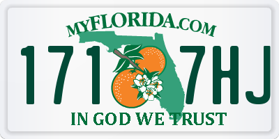 FL license plate 1717HJ