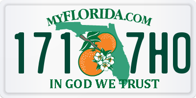 FL license plate 1717HO