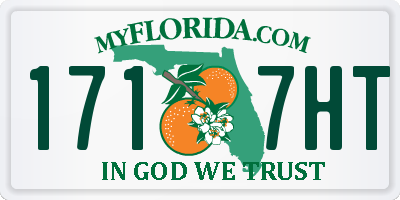 FL license plate 1717HT