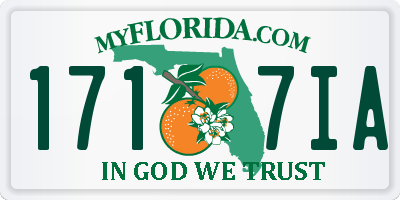 FL license plate 1717IA