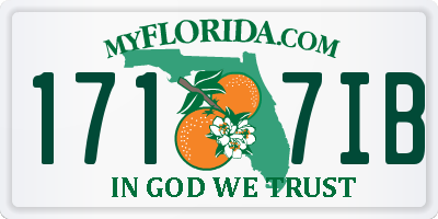 FL license plate 1717IB