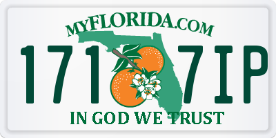 FL license plate 1717IP