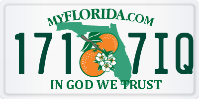 FL license plate 1717IQ
