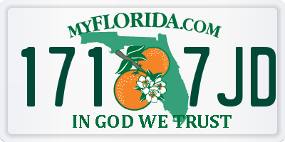 FL license plate 1717JD