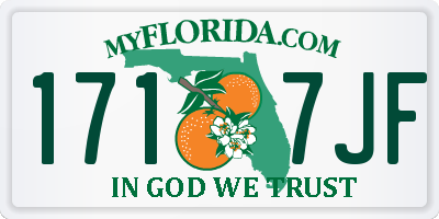 FL license plate 1717JF