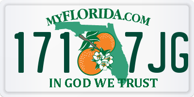 FL license plate 1717JG