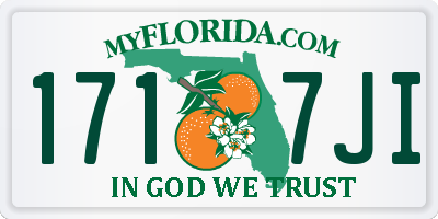 FL license plate 1717JI