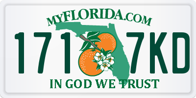 FL license plate 1717KD