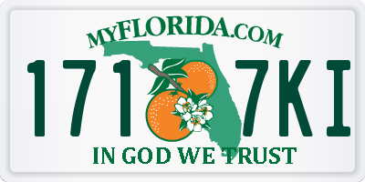 FL license plate 1717KI