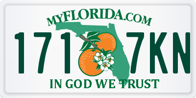 FL license plate 1717KN