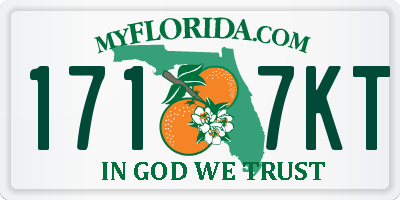 FL license plate 1717KT