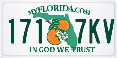 FL license plate 1717KV