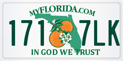 FL license plate 1717LK