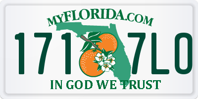 FL license plate 1717LO