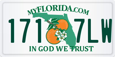 FL license plate 1717LW