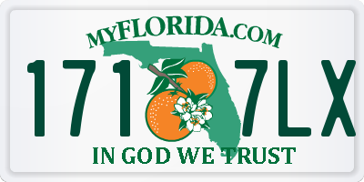 FL license plate 1717LX