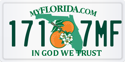 FL license plate 1717MF
