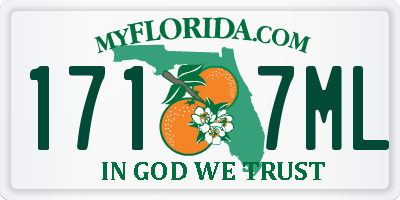 FL license plate 1717ML