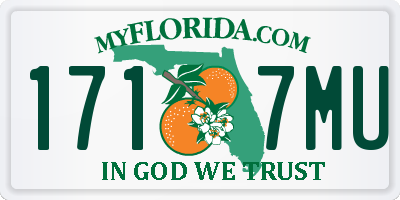 FL license plate 1717MU