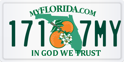 FL license plate 1717MY
