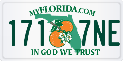 FL license plate 1717NE
