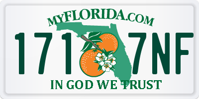 FL license plate 1717NF
