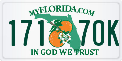 FL license plate 1717OK
