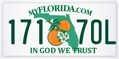 FL license plate 1717OL