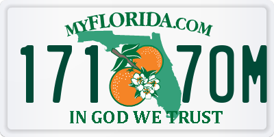 FL license plate 1717OM