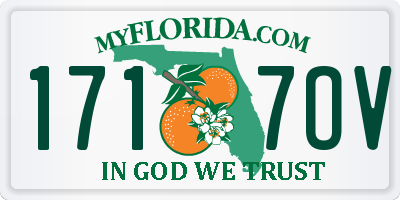 FL license plate 1717OV