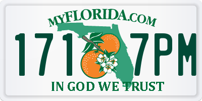 FL license plate 1717PM