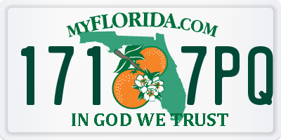 FL license plate 1717PQ