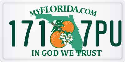 FL license plate 1717PU