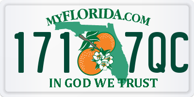 FL license plate 1717QC