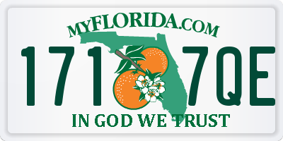 FL license plate 1717QE