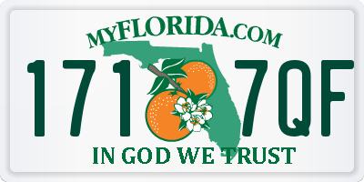FL license plate 1717QF