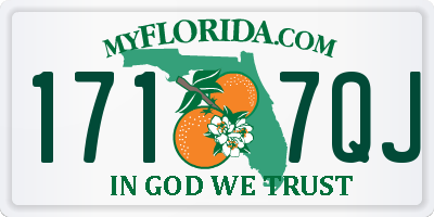 FL license plate 1717QJ